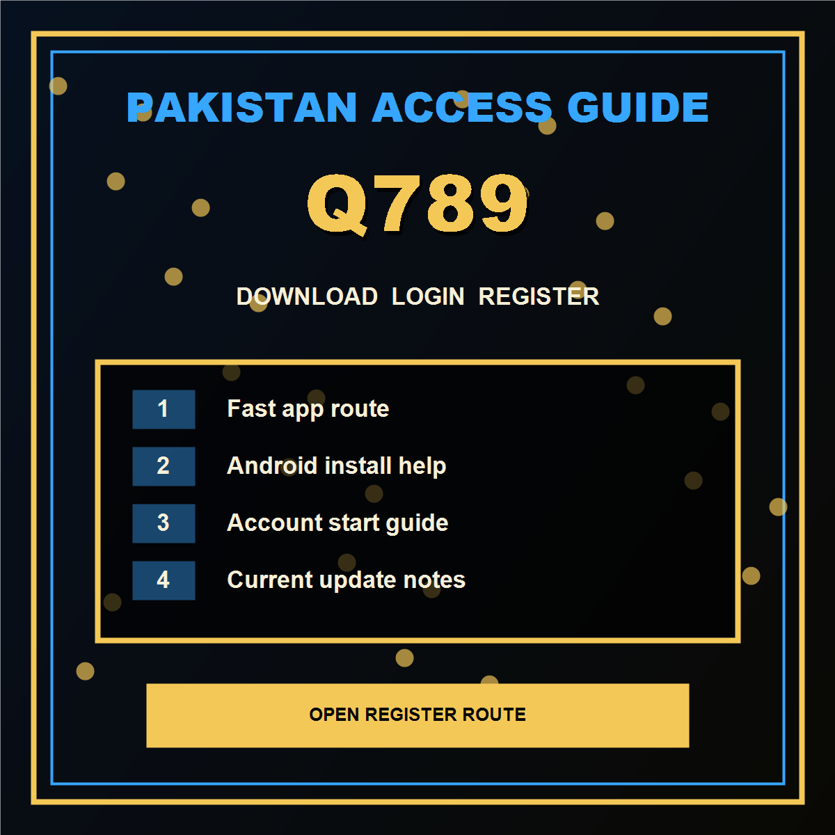 Q789 Pakistan APK download and install notes visual